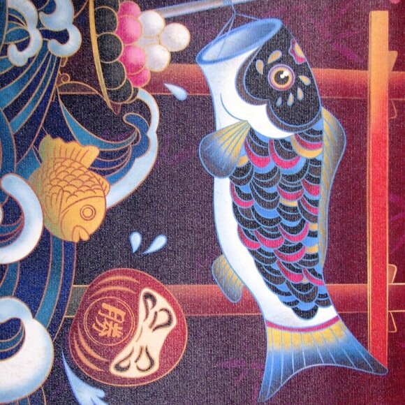 Japanese Art Prints Unframed Lot of 4 Colorful Heavy Canvas 12" X 16" Cryuwox - Picture 10 of 11